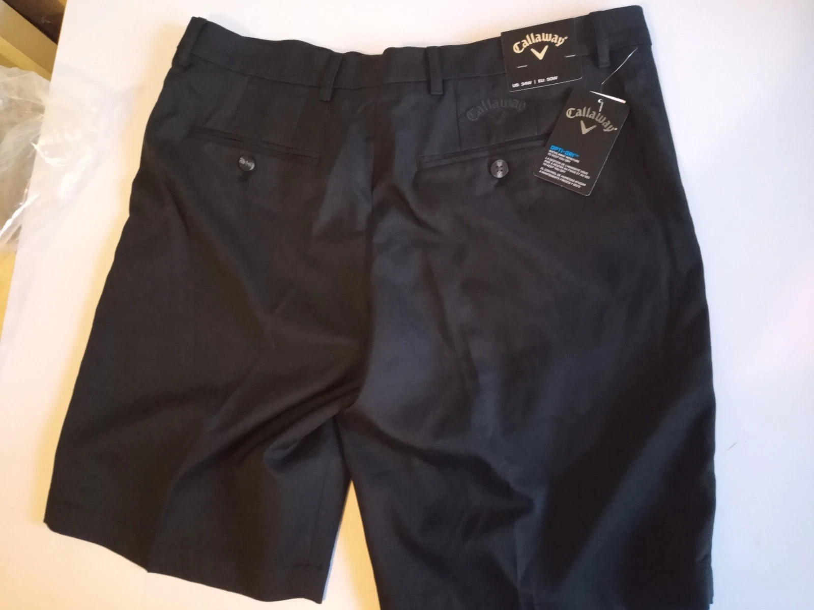 BNWT Callaway Men's Golf Shorts Opti-Dry black 32" 34"