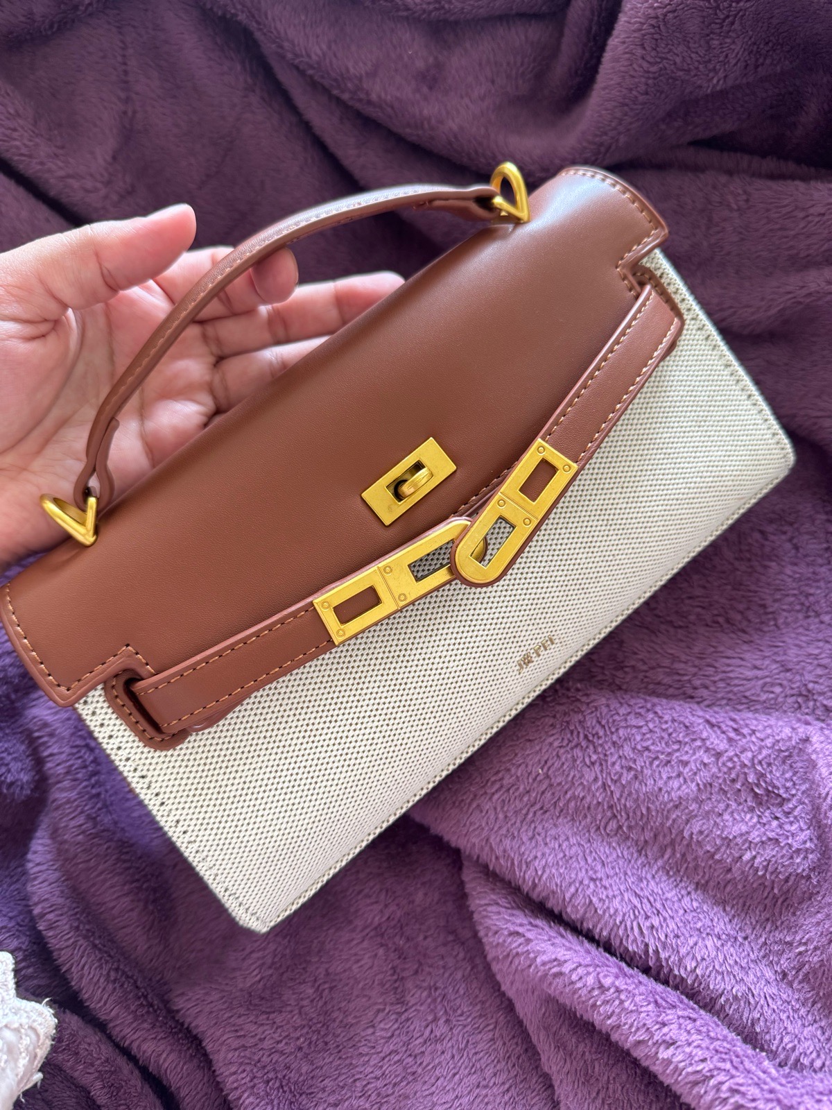 JW PEI Noor Top handle bag Canvas brown