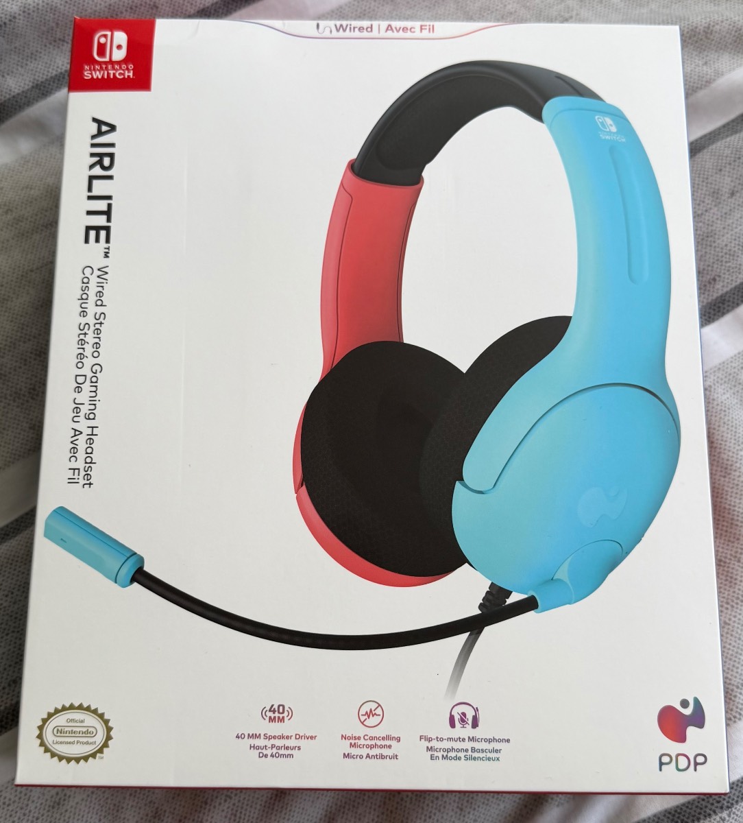 PDP Airlite Wired Gaming Headset Nintendo Switch - Official Licensed - Sealed
