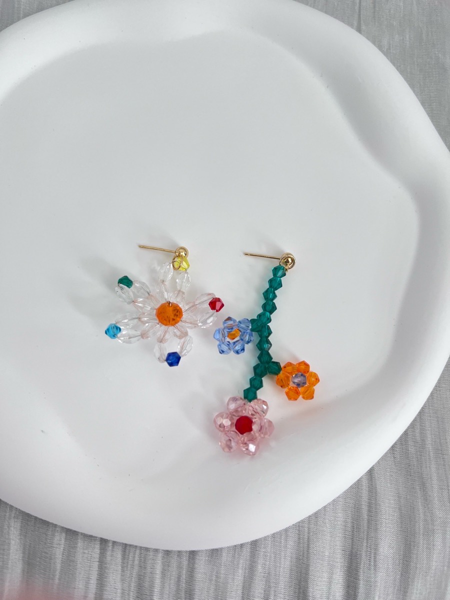 2YK style flower earrings