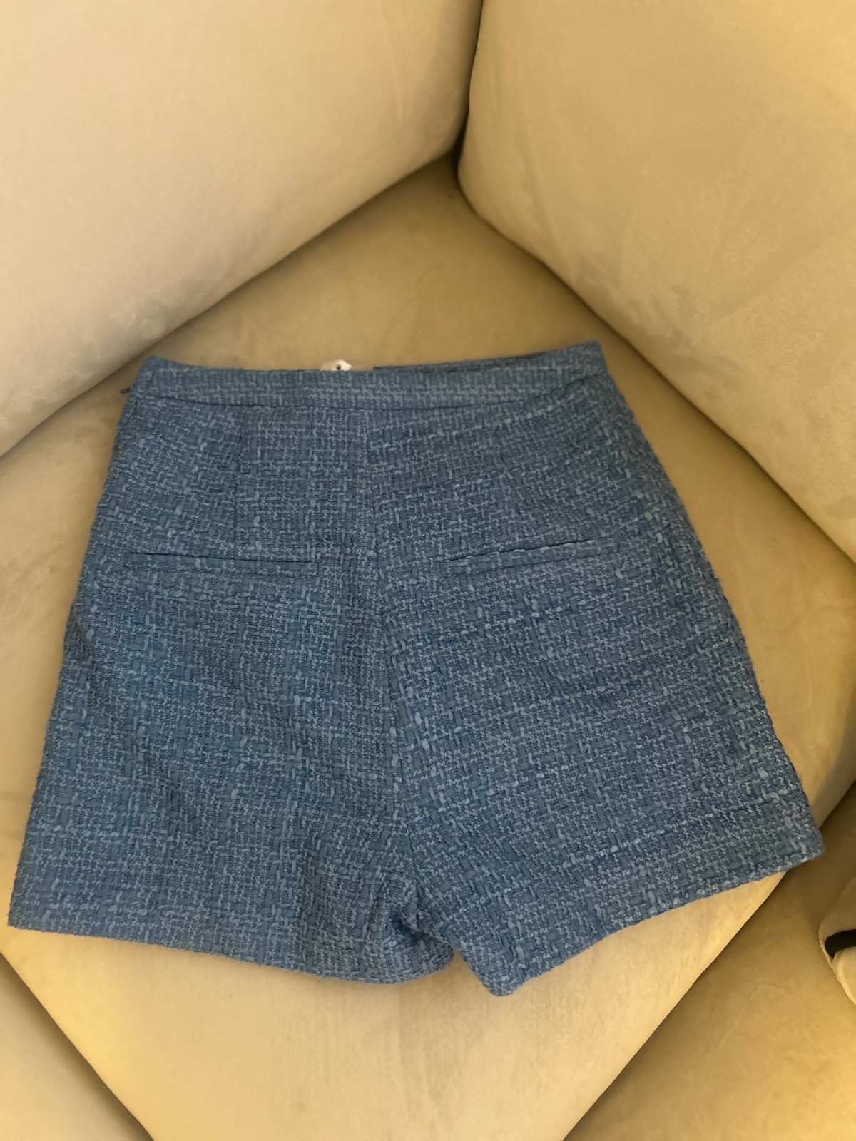 Brand New H&M Blue Tweed Skort – EUR 32 / UK 4-6 – Wrap Front Skirt Shorts