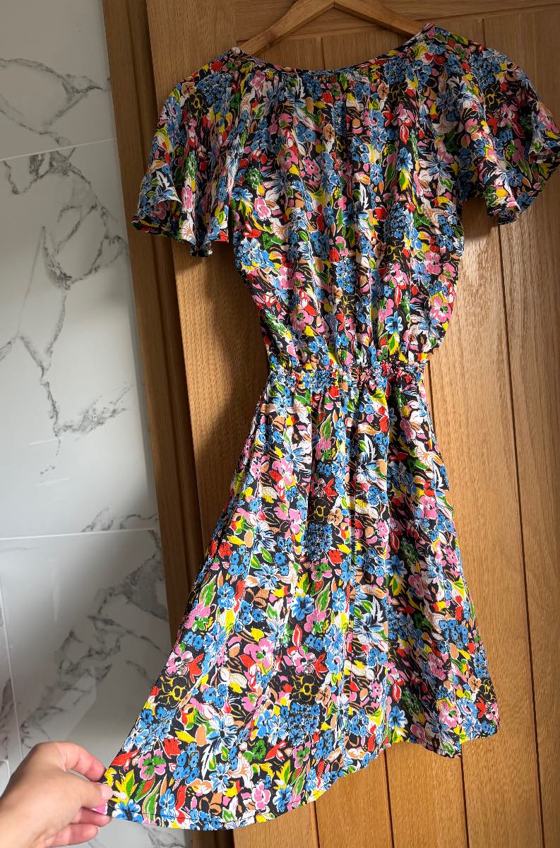 Next Multicolour Floral Midi Dress (Size UK 10)