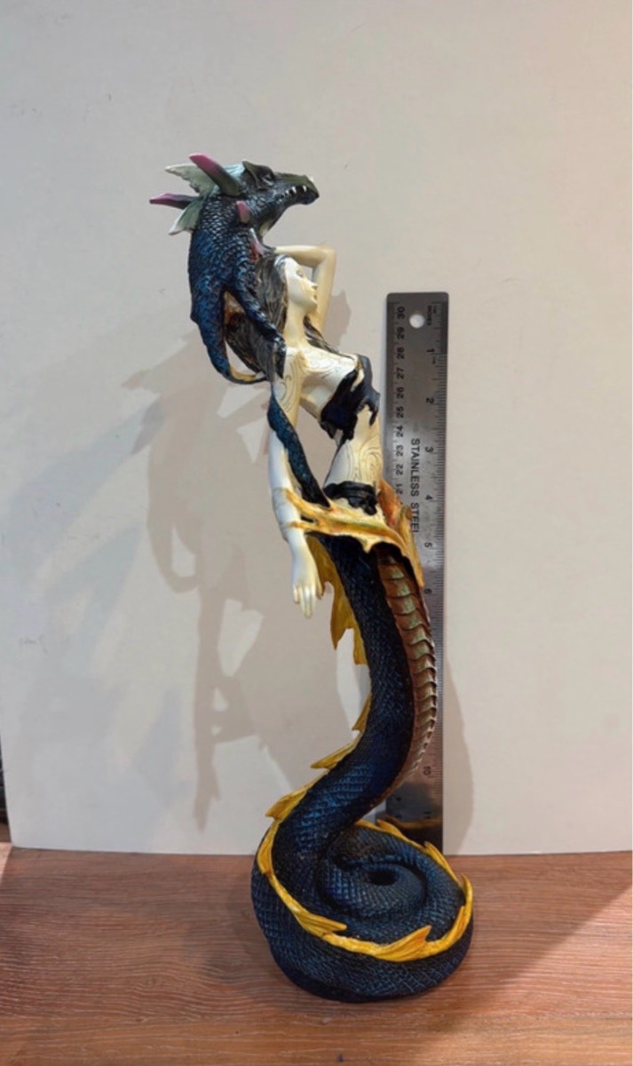 Fantasy Serpent Lady Figurine  Fantasy Statue