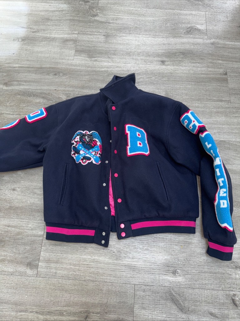 Boohoo mans vey decorative bomber jacket in large