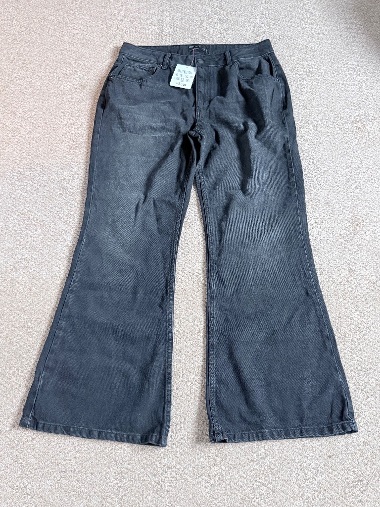 ASOS black flared ladies jeans, size 14 Still with tags