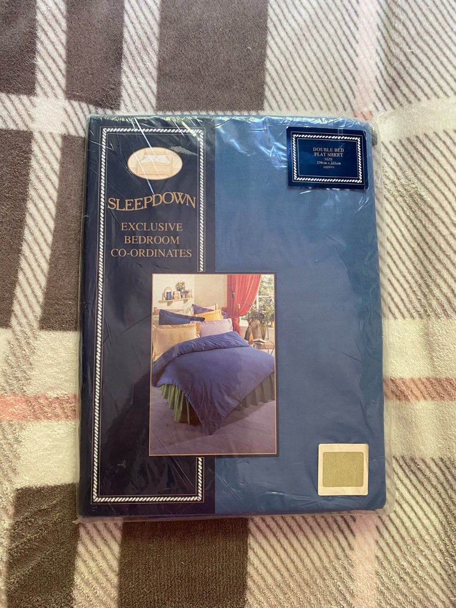 Navy blue double flat sheet