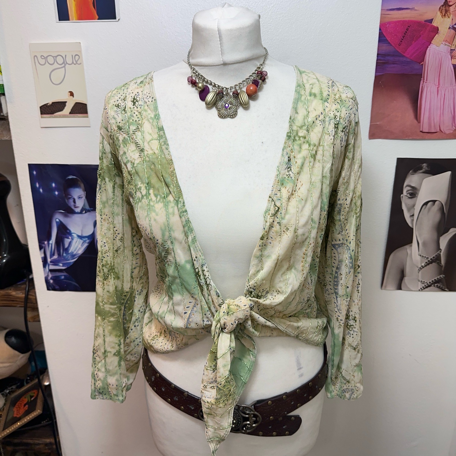 Per Una fairy mesh tie front bolero size 18