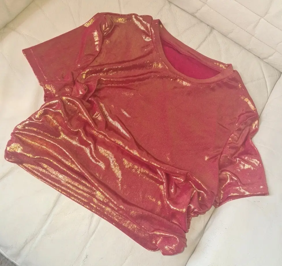 Womens runched side short sleeve top shein L