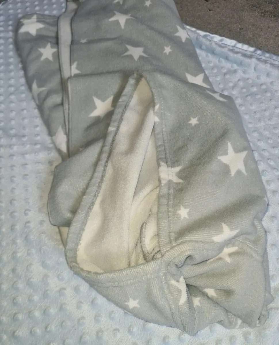 Stars unisex hooded grey poncho