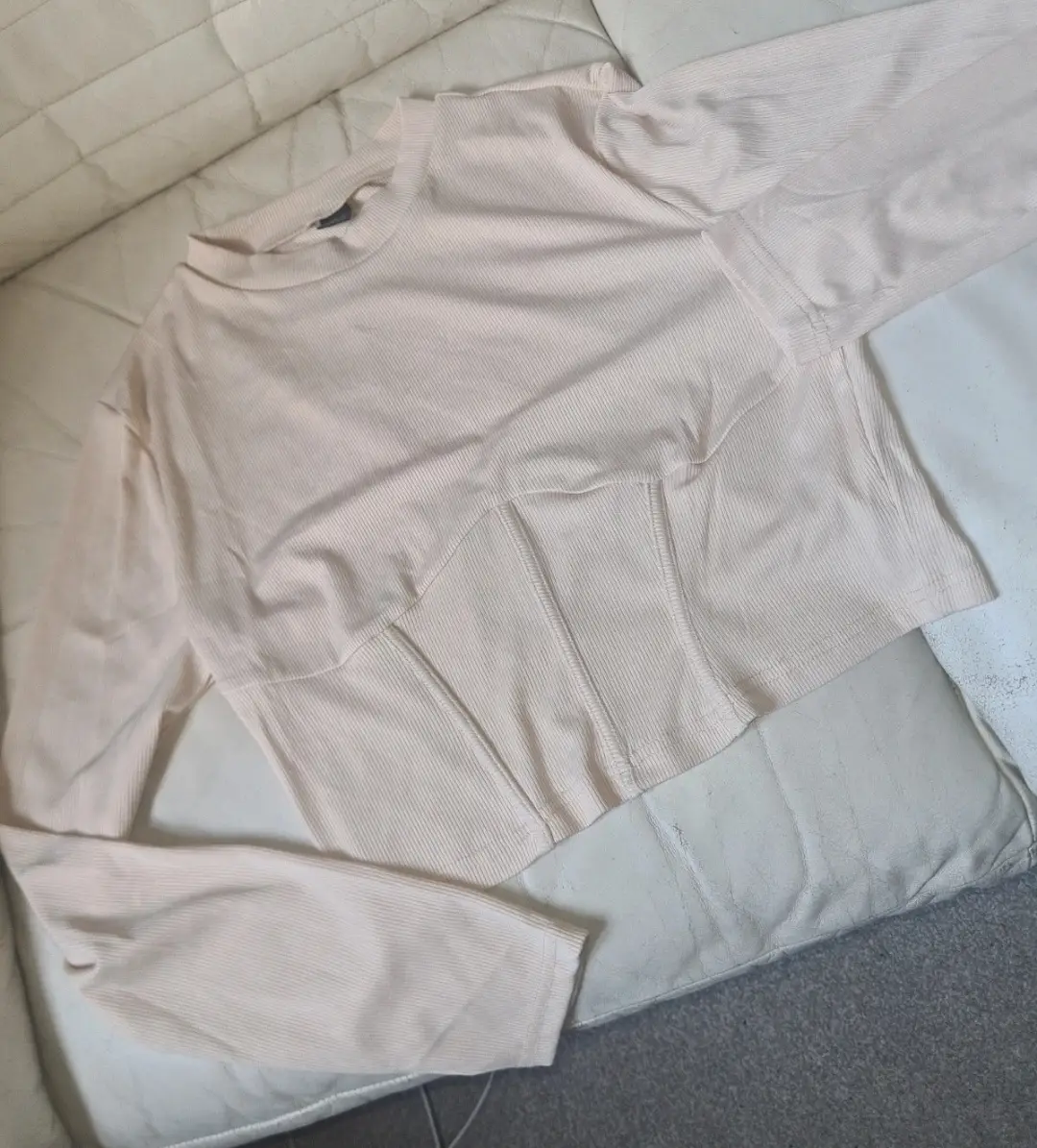 Womens ribbed long sleeve top shein size L