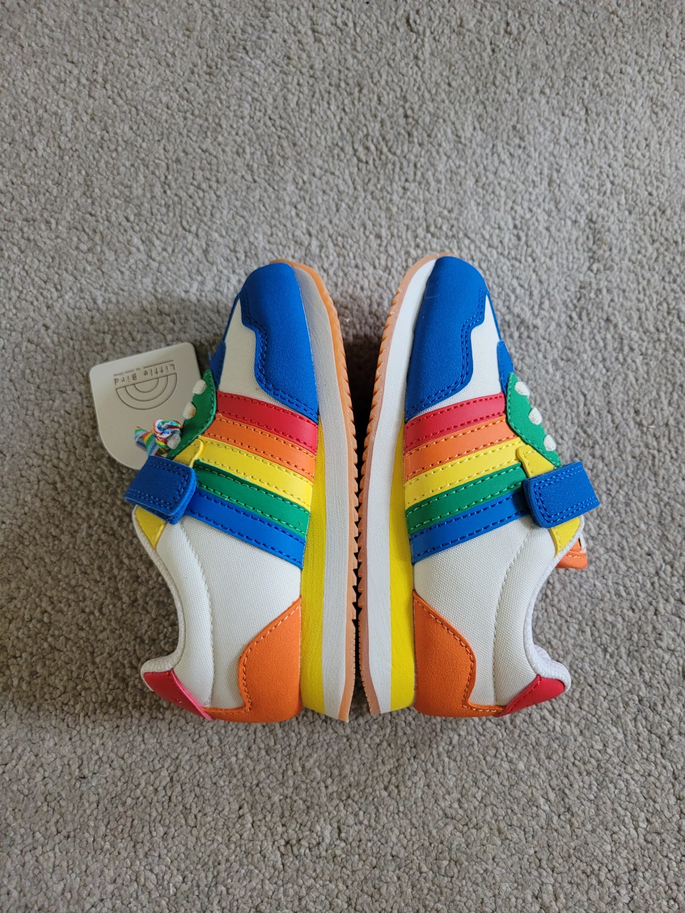 BNWT Little Bird by Jools Oliver Unisex Bright Rainbow 🌈 Retro Runner Trainers. Size UK 9