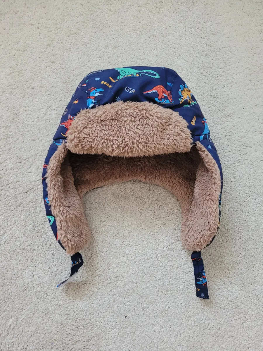 LC WAIKIKI Winter Borg Lined Hat with Rainbow 🌈 Dinosaurs 🦕 Size 3-4 years