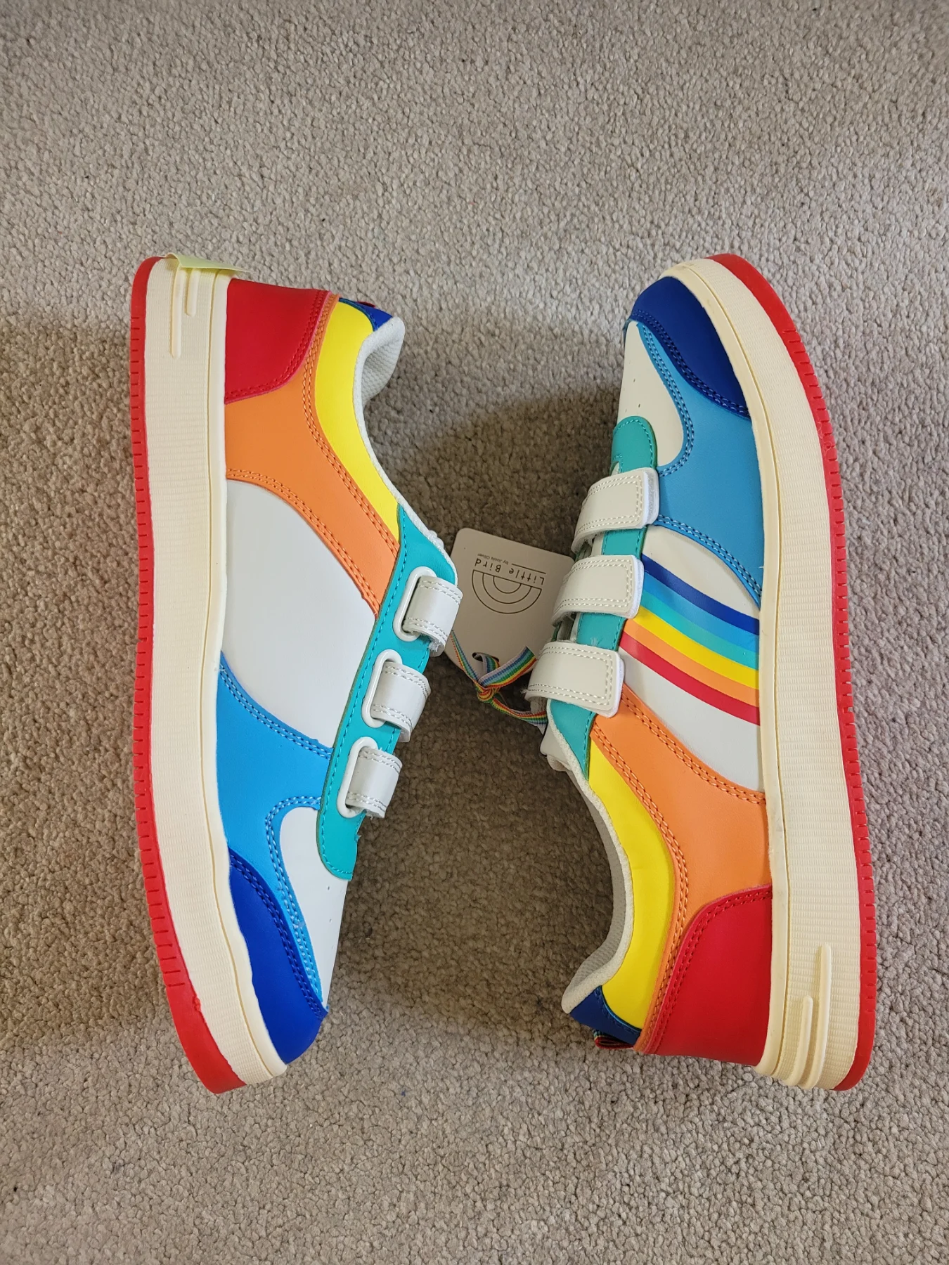 BNWT Little Bird by Jools Oliver Unisex Multi Rainbow 🌈 Trainers. Size Adult/Junior UK 7 (EUR 41)