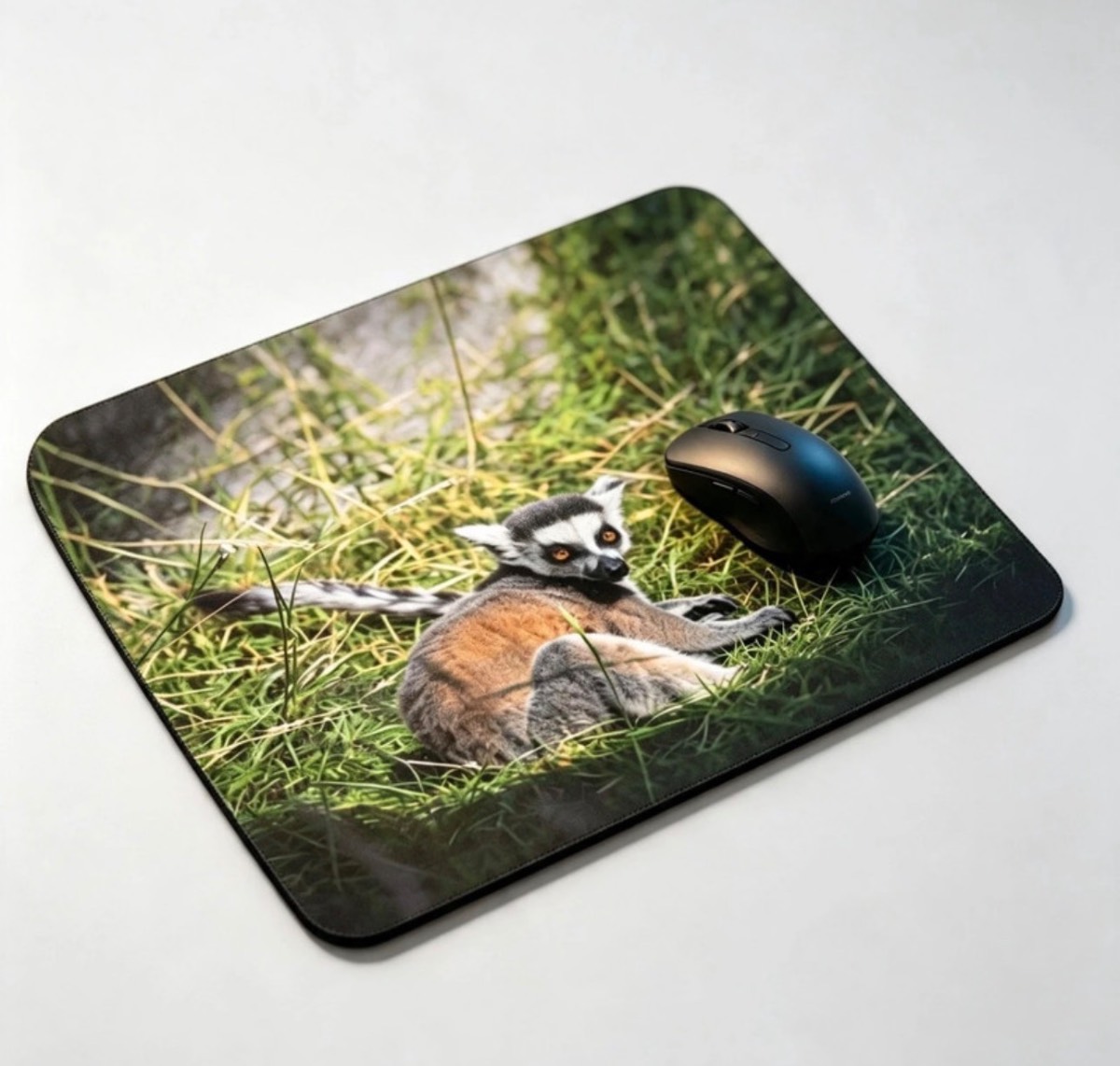 Baby Ring-Tailed Lemur Mouse Pad | Wildlife Nature Design | Anti-Slip