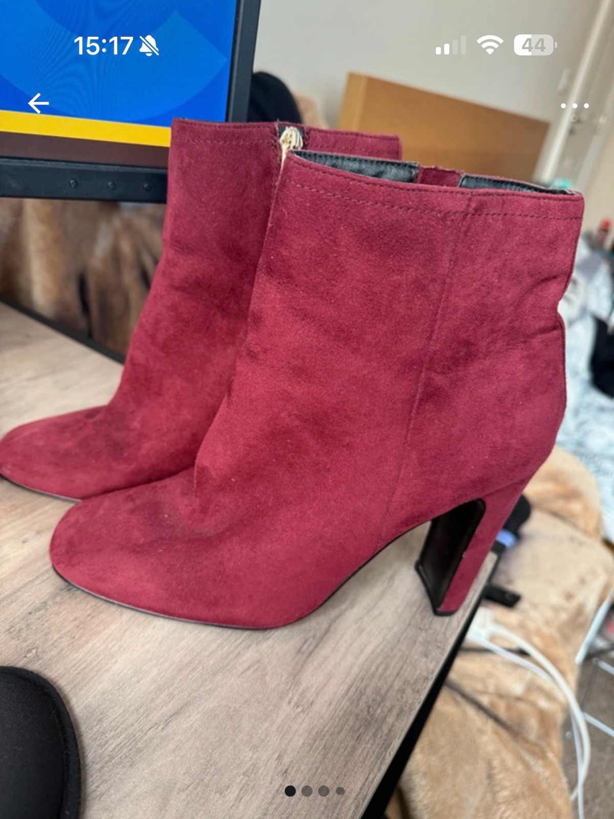 Burgundy River Island Boots