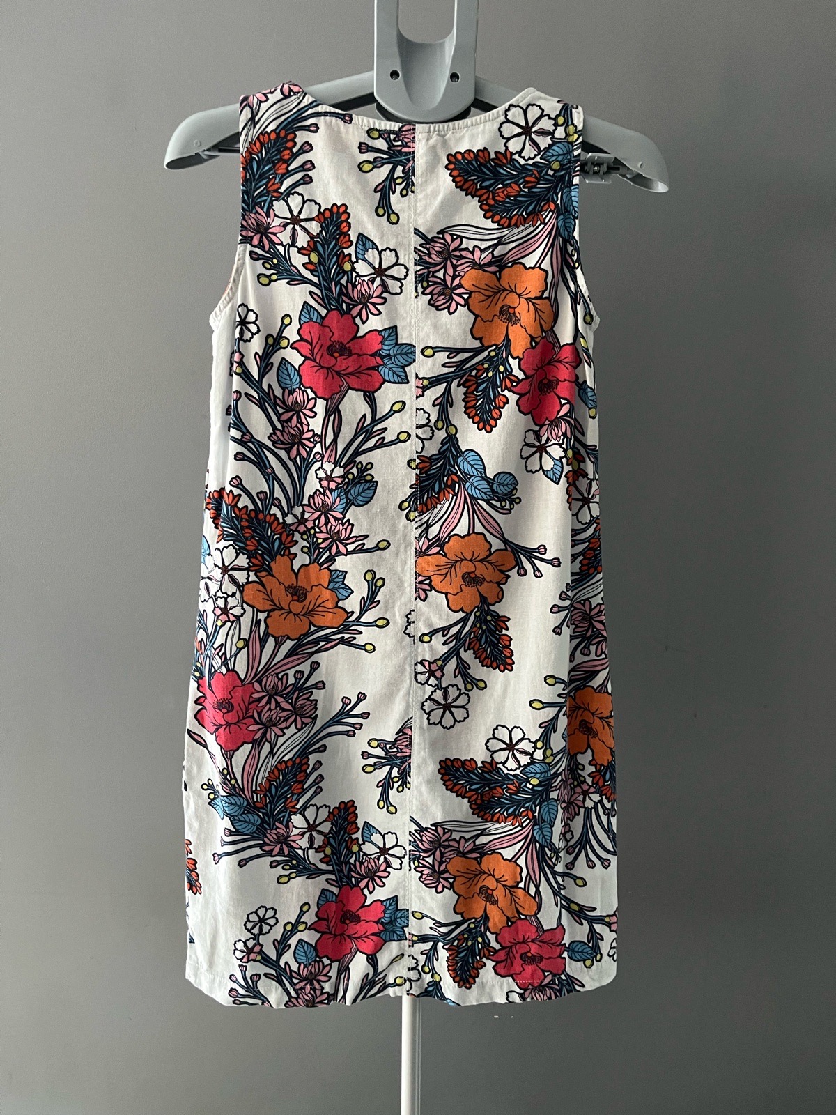Next Floral Linen Blend Shift Dress | Size UK 8 / EUR 36