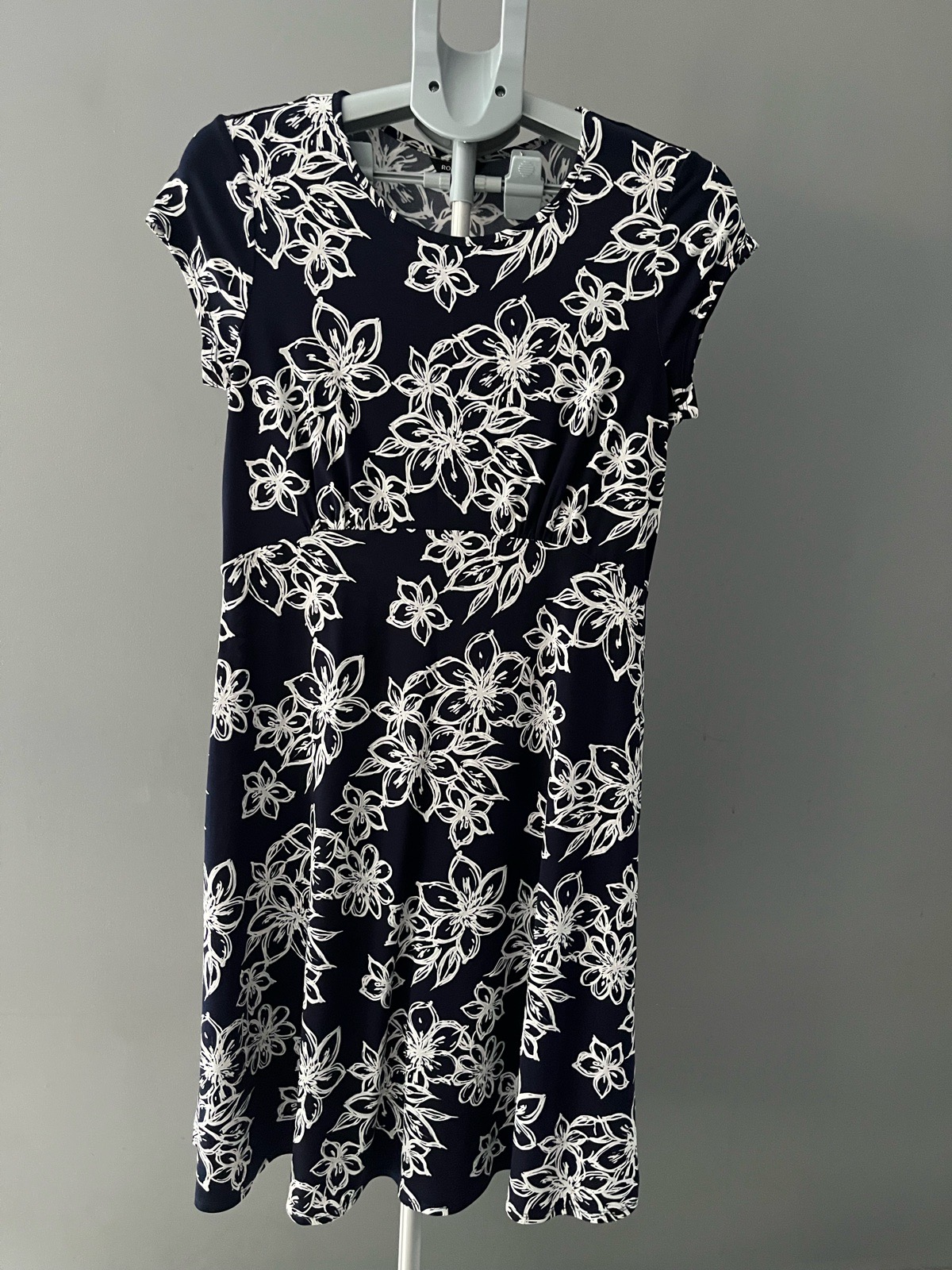 Roman Originals Floral Print Cap Sleeve A-Line Dress - UK