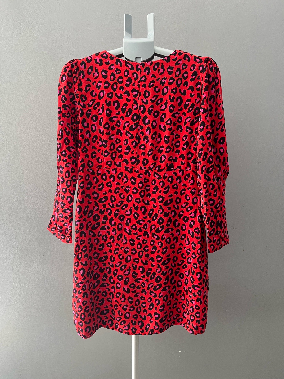 Next Red & Pink Leopard Print Tea Dress – UK 10