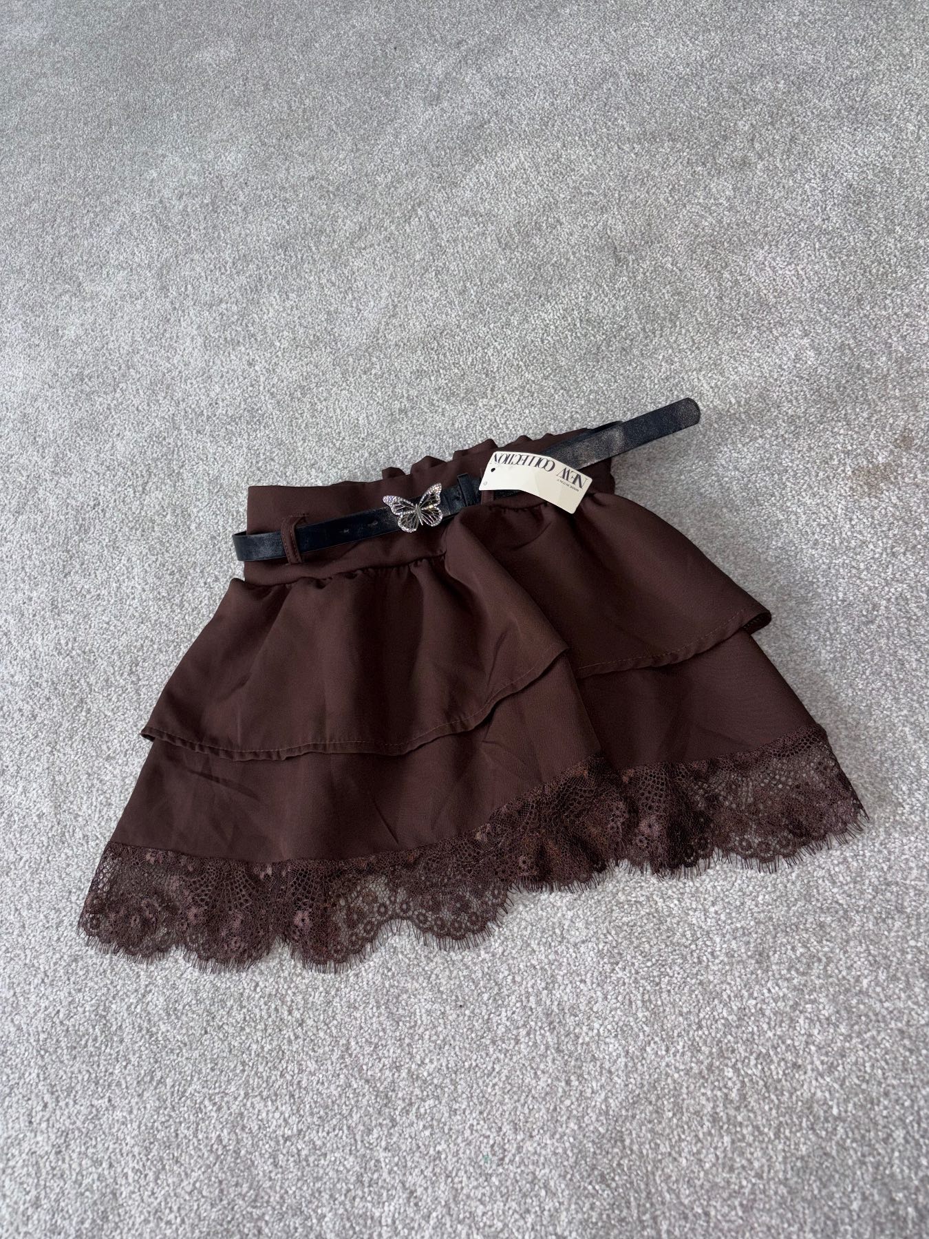 Chocolate brown boutique skirt