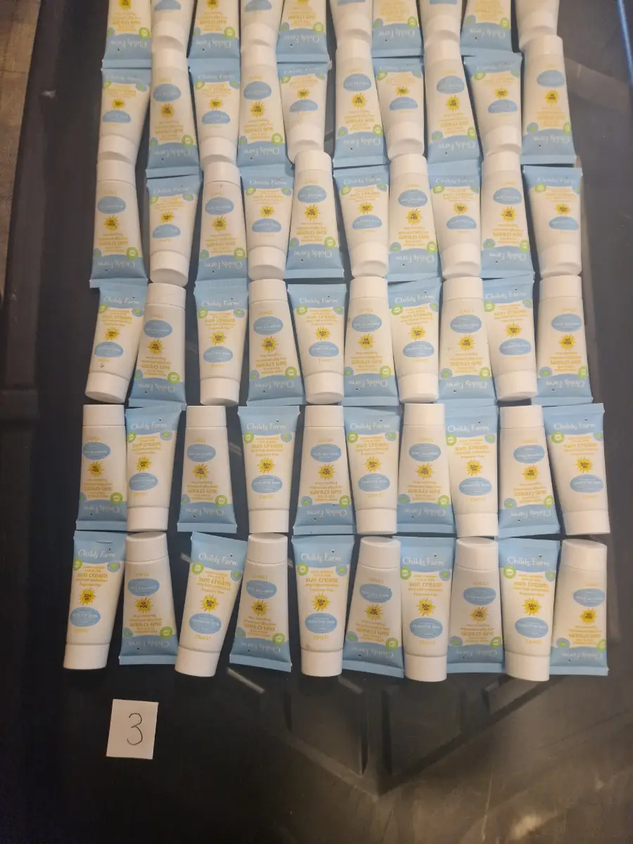 Child's farm suncream factor 50 bundle of 60 travel size 15ml each