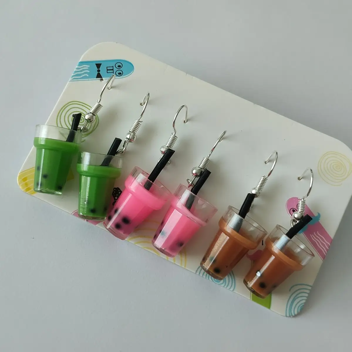 Bubble Tea Earrings Set of 3 | Cute Kawaii Jewellery