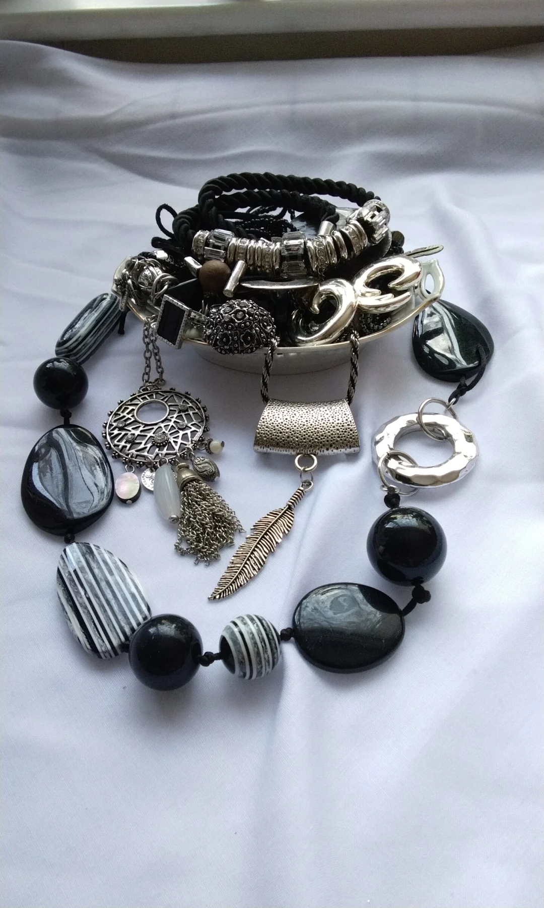 Preloved Black Silver Statement Fashion Jewelry Collection – Clean & Ready to Wear