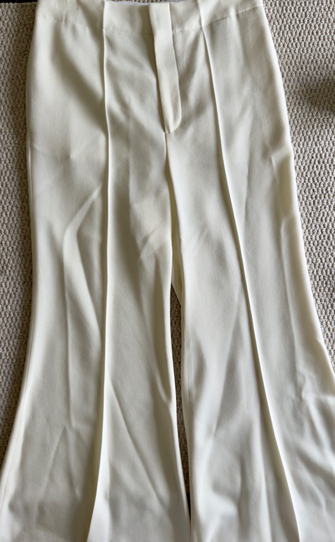 Victoria Beckham Ivory Tailored Flared Trousers UK 10 – BNWT
