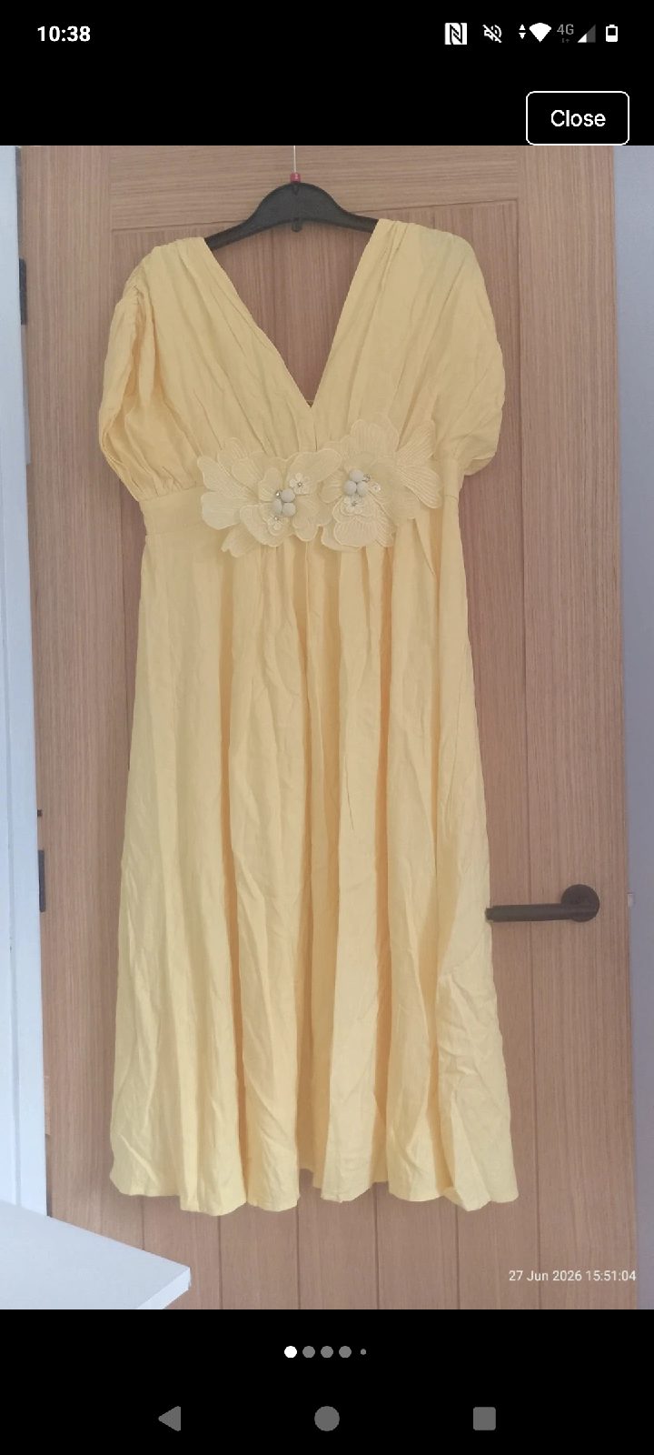 Womens Zeylah yellow dress bnwt size L