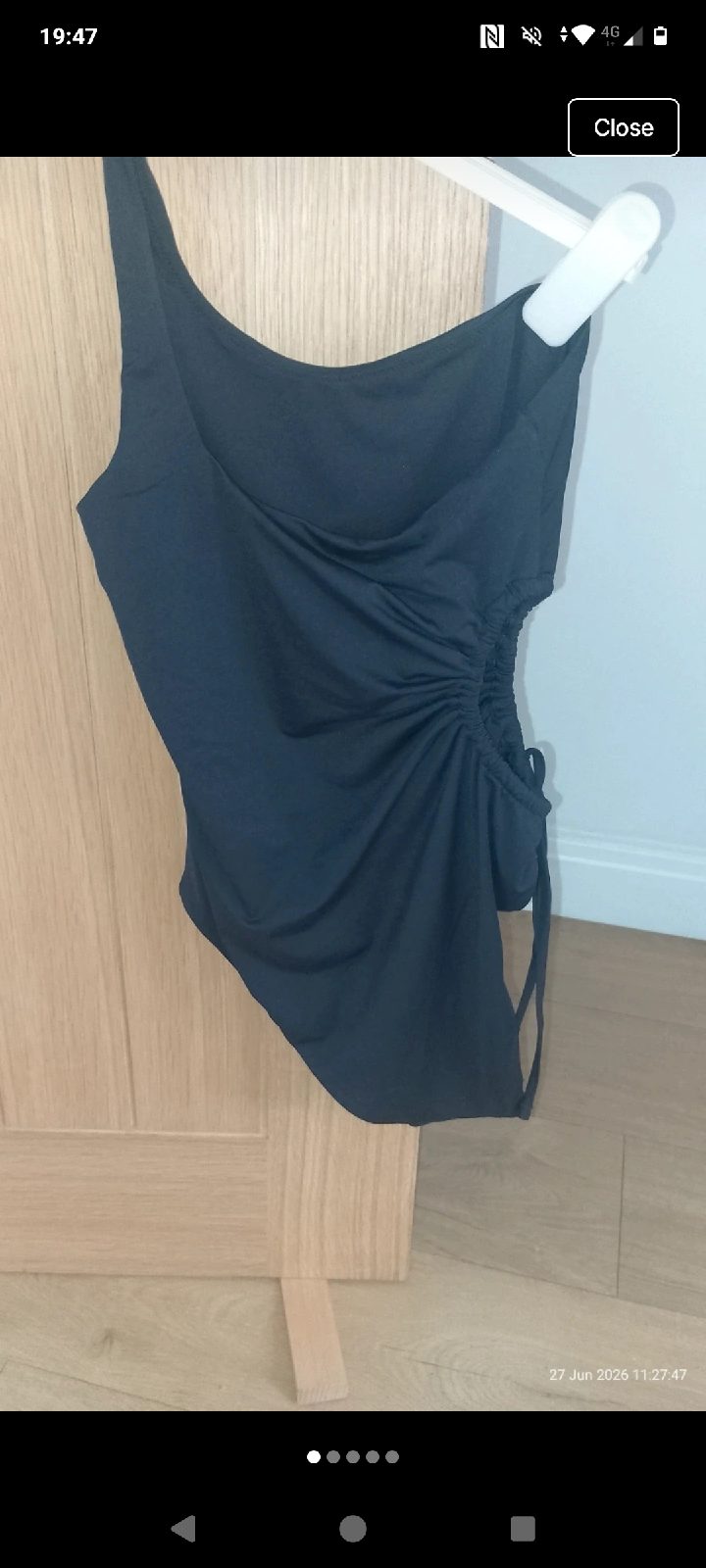 Womens black la redoute swimming costume