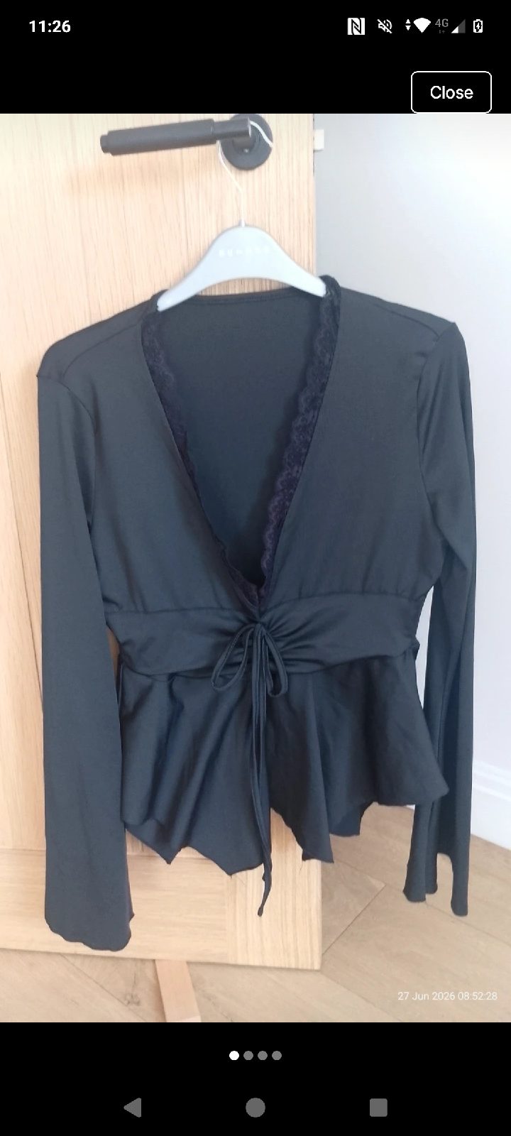 Womens black shein size L top
