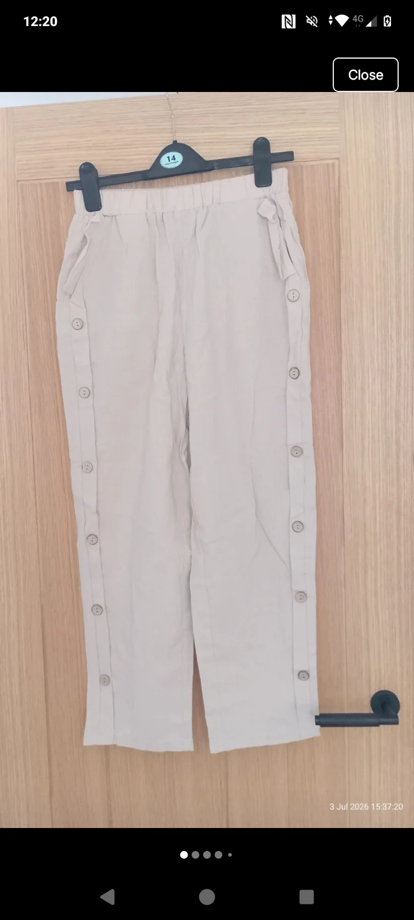 Womens beige shein trousers
