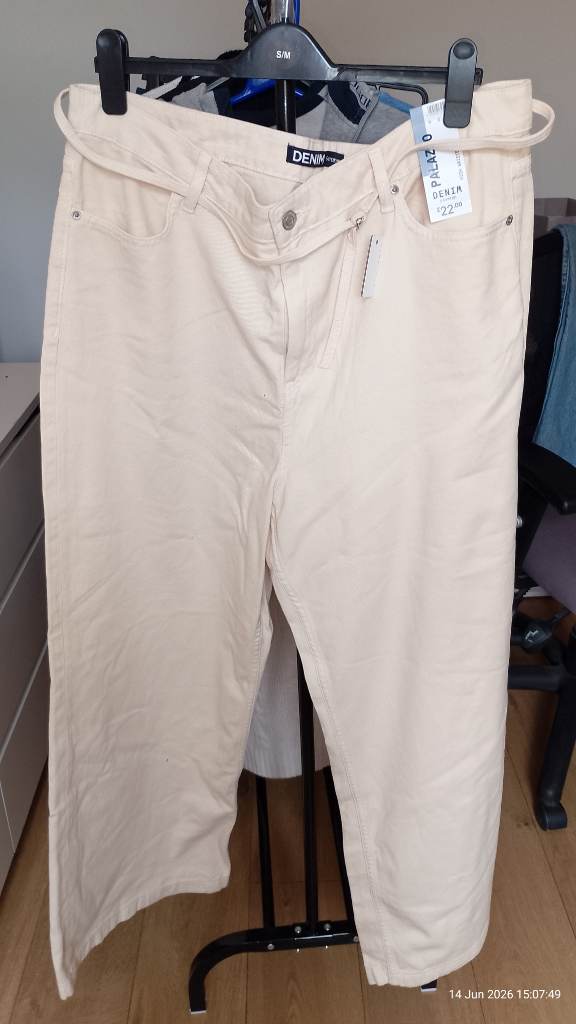 womens size 20 palazzo denim trousers bnwt