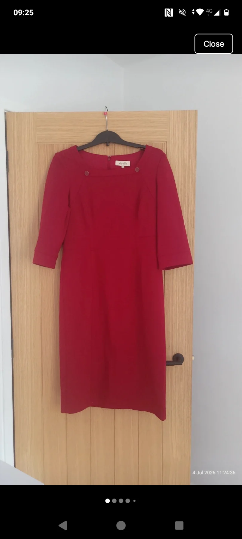 Womens viyella red dress