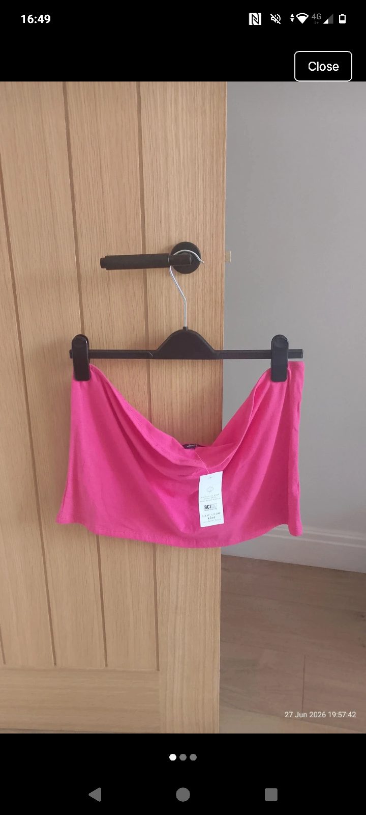 Womens pink boob tube