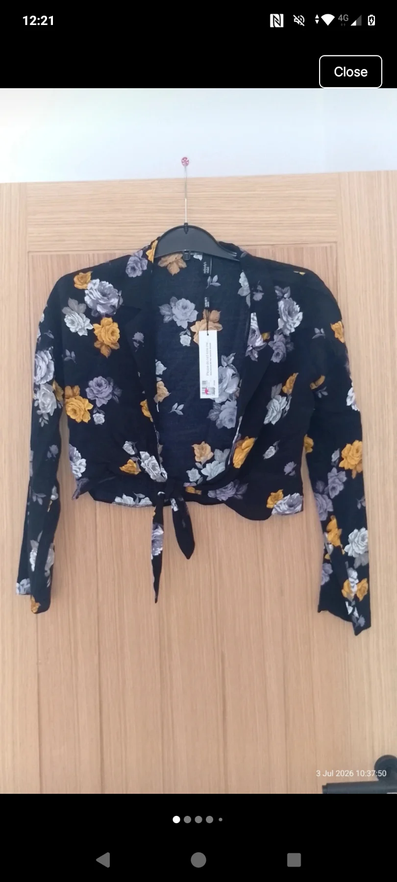 Womens nobody's child tie blouse