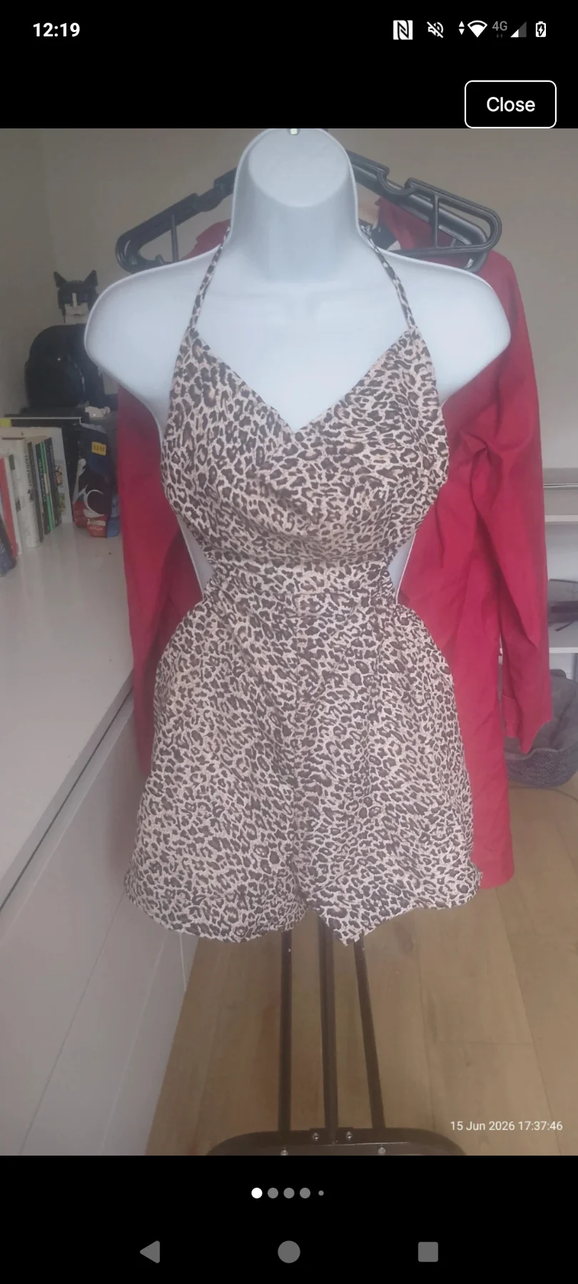 Womens leopard print playsuit