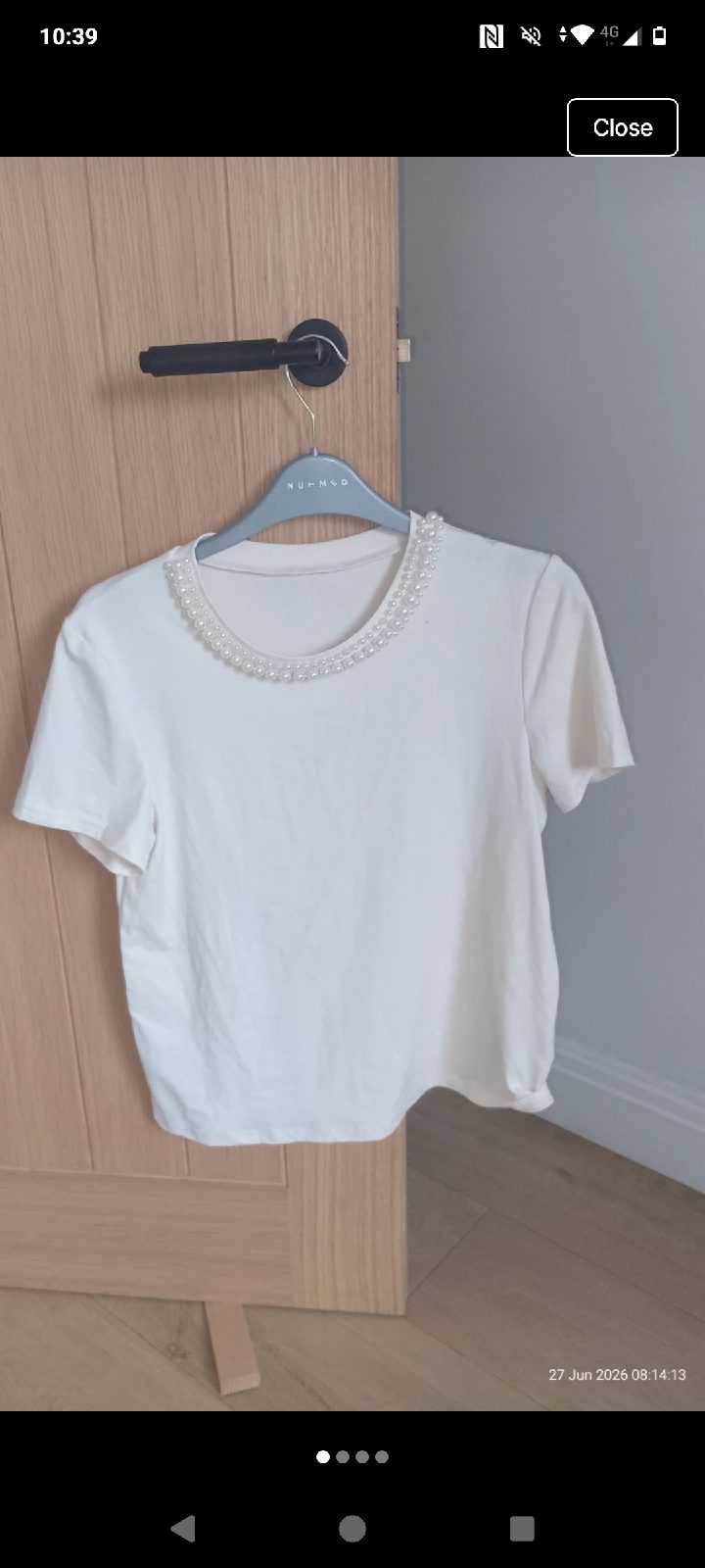 Womens cream shein t shirt size S
