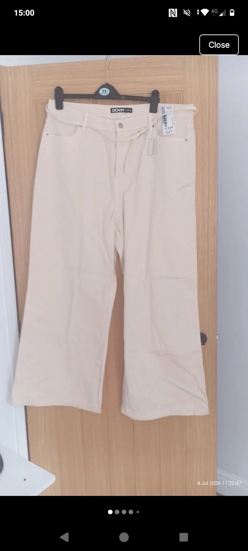 Womens cream jeans bnwt