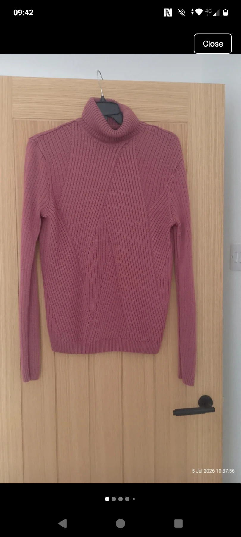 Womens asos preloved turtle neck jumper