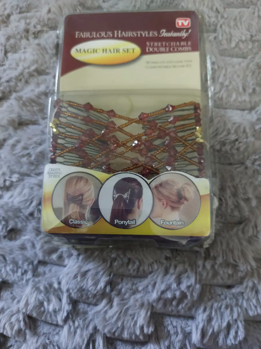 Fabulous Hairstyles Magic Hair Set Stretchable Double Combs Hair Accesories New Sealed