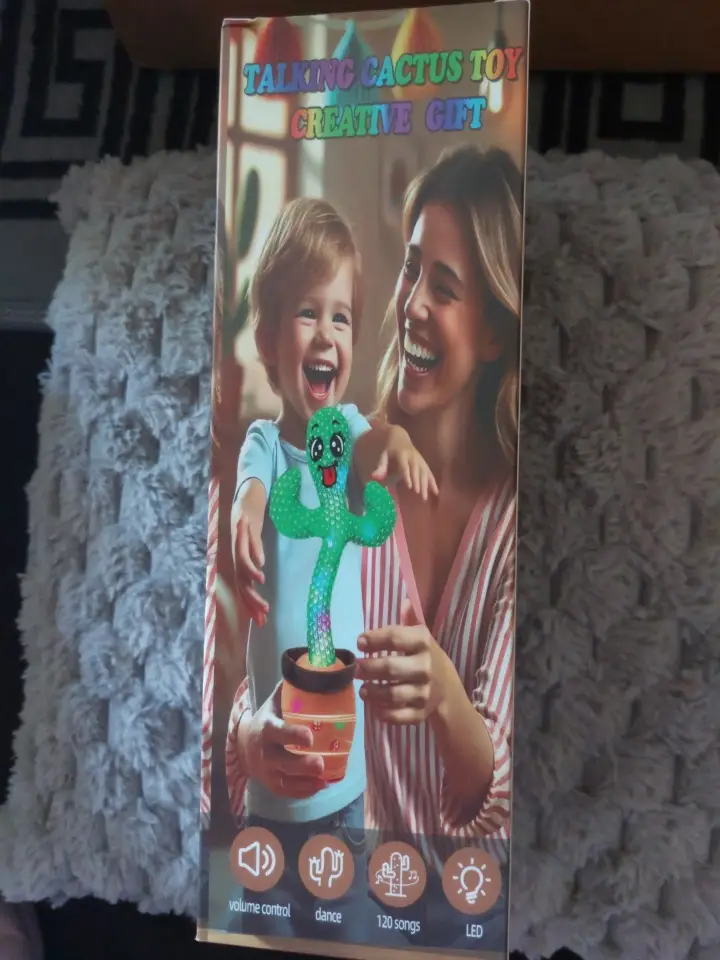 LED Talking Cactus Toy Creative Gift Interactive Dance 120 Songs for Kids Adults