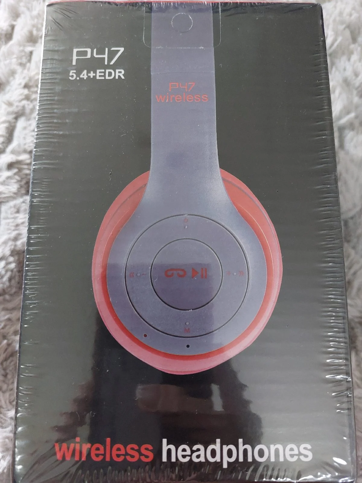 P47 Wireless Headphones FM Radio/Mp3 Player Bluetooth 5.4+EDR New Sealed In Box