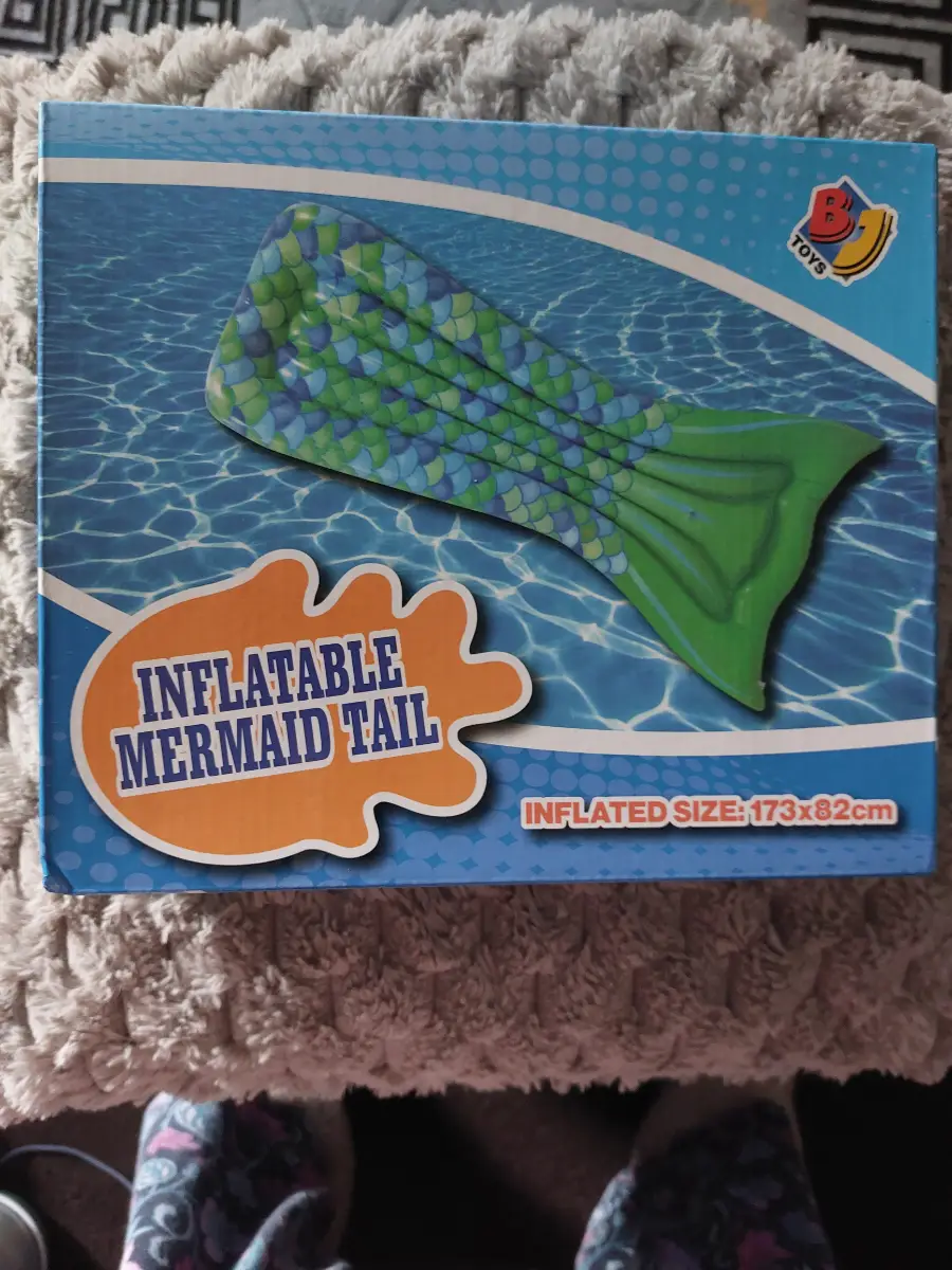 BJ Toys Inflatable Mermaid Tail 173X82cm Pool Floa