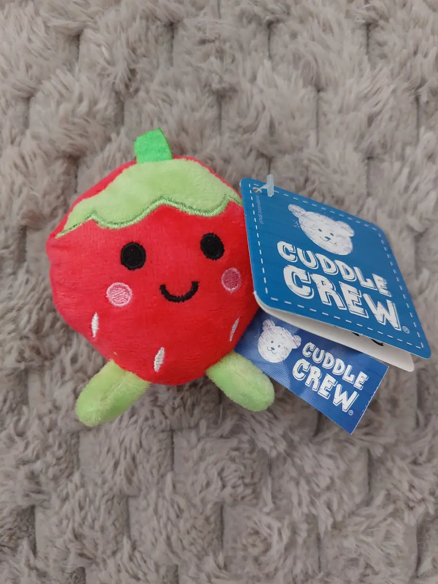 Cuddle Crew Strawberry 10cm/4 Inch Plush Soft Toy Brand New with Tag