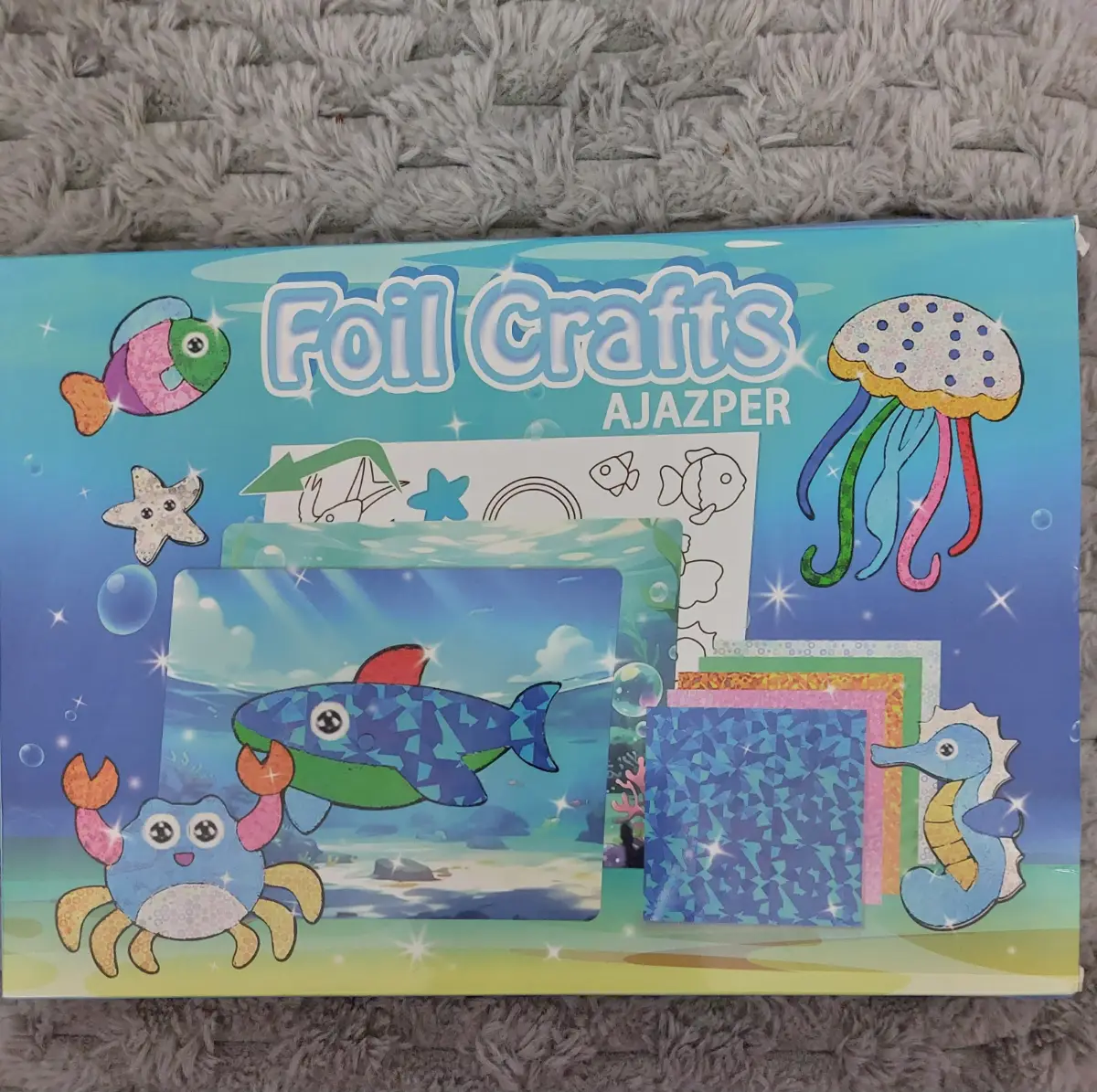 Ajazper Foil Craft Art Under The Sea Craft Kit for Kids Age 4+ Brand New Sealed
