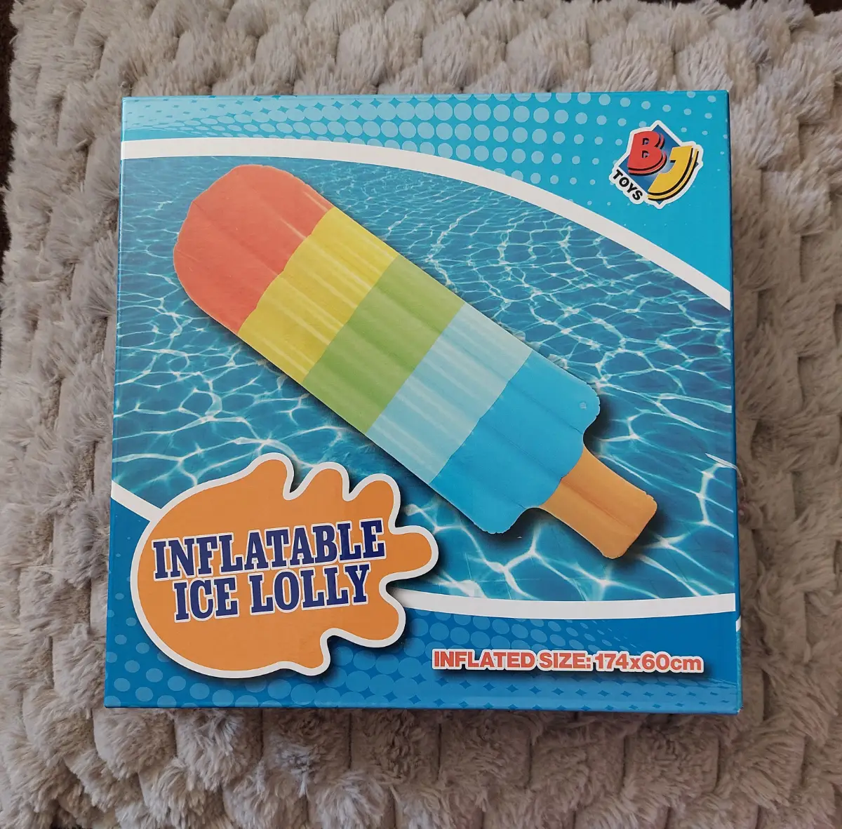 BJ Toys Inflatable Ice Lolly Pool Float 174X60cm Fast Dispatch