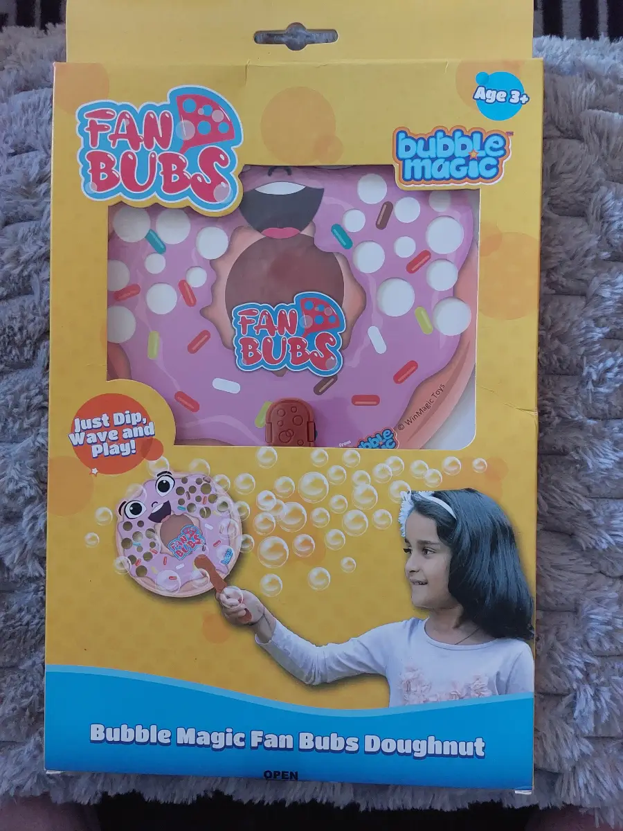 Winmagic Fan Bubs Doughnut Bubble Magic Fan Age 3+ Brand New In Box Unopened