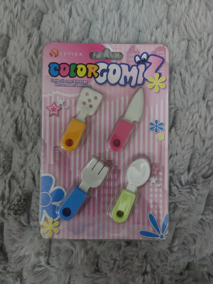 Symex Color Gomiz Eraser Assorted Colours 4 Pack Brand New Sealed