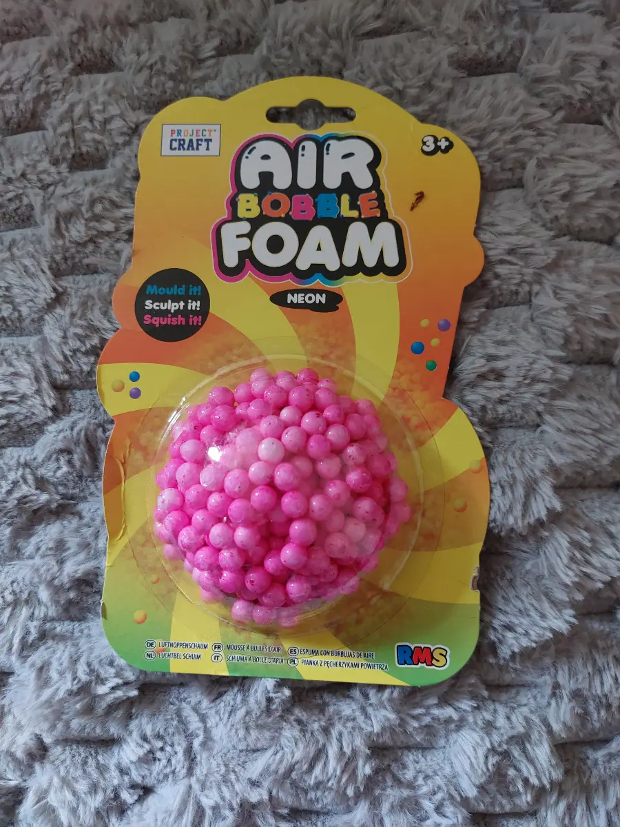 RMS Project Craft Air Bobble Foam Mould Sculpt Or Squish Neon Pink