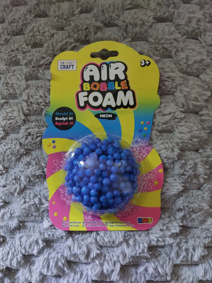 RMS Project Craft Air Bobble Foam Mould Sculpt Or Squish It Neon Blue Brand New